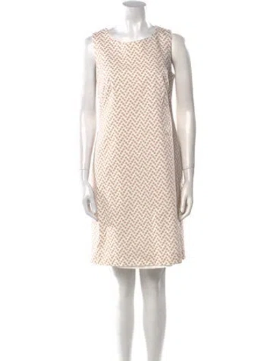 Pre-owned Peserico Polka Dot Print Mini Dress In Neutral
