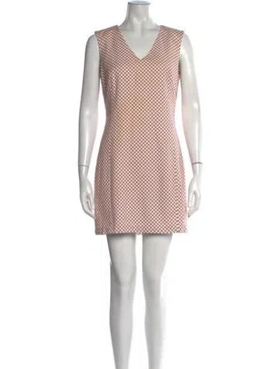 Pre-owned Peserico Polka Dot Print Mini Dress In Pink