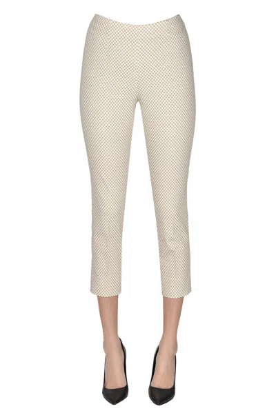 Peserico Polka Dot Trousers In Beige