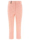 Peserico Cropped Trousers With Playful Polka-dot Pattern