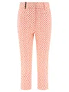 Peserico Cropped Trousers With Playful Polka-dot Pattern