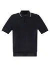 Peserico Men's Polo Shirt In Blue/beige