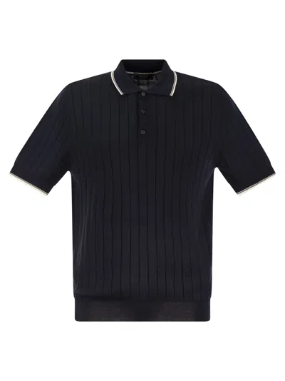 PESERICO PESERICO POLO SHIRT IN PURE COTTON CREPE YARN WITH FLAT RIB