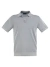 Peserico Polo Shirt In Linen And Cotton Yarn