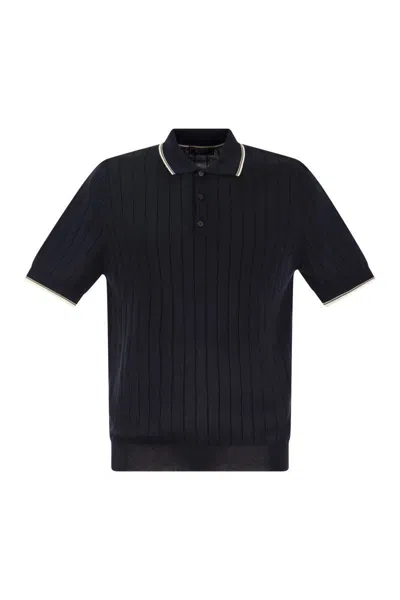 PESERICO PESERICO POLO SHIRT IN PURE COTTON CREPE YARN WITH FLAT RIB