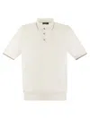 PESERICO POLO SHIRT IN PURE COTTON CREPE YARN WITH FLAT RIB