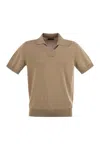 Peserico Polo Shirt In Pure Cotton Yarn