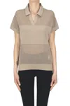 Peserico Polo Style Pullover In Brown