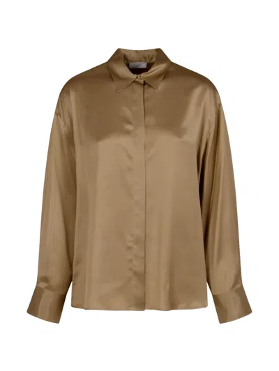 Peserico Polo-collar Plain Shirt In Neutral