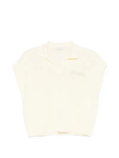 Peserico Polo-collar Sweater In Yellow