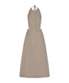 Peserico Poplin Maxi Dress In Gray