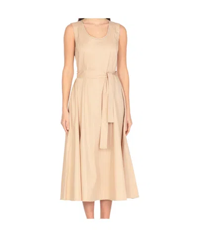 Peserico Poplin Midi Dress In Neutral