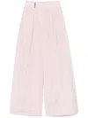 Peserico Poplin Palazzo Pants In Pink