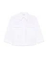 Peserico Cropped White Poplin Shirt With Hidden Buttoning
