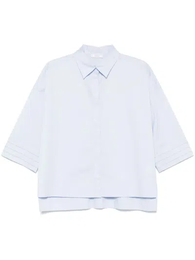 Peserico Poplin Shirt In Blue
