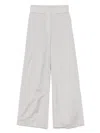 Peserico Cotton Popeline Trousers In Grey