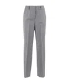 Peserico Striped Casual Pants In Gray