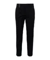 Peserico Pressed-crease Faille Tapered Trousers In Black