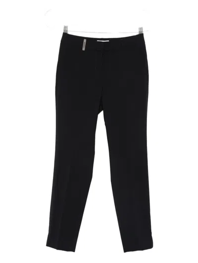 Peserico Pressed-crease Trousers In Black