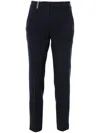 Peserico Pressed-crease Faille Tapered Trousers In Blau