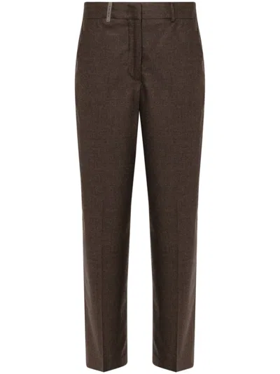 PESERICO PRESSED-CREASE TROUSERS