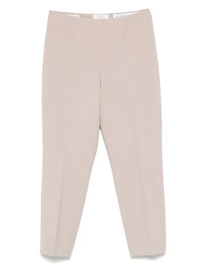 Peserico Pressed-pleat Trousers In Pink