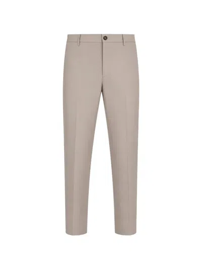 Peserico Pressed-crease Belt-loop Trousers In Nude