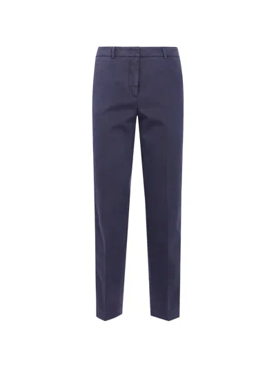 Peserico Pants Stretch Gabardine Trousers In Animal Print