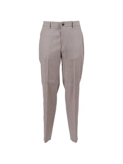 Peserico Pressed-crease Straight-leg Trousers In Gray