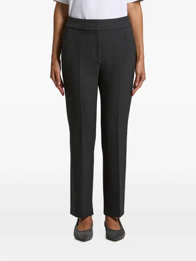 Peserico Pressed-crease Straight-leg Trousers In Black