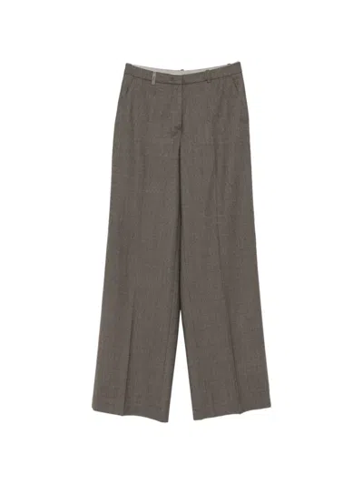 Peserico Pressed-crease Trousers In Brown