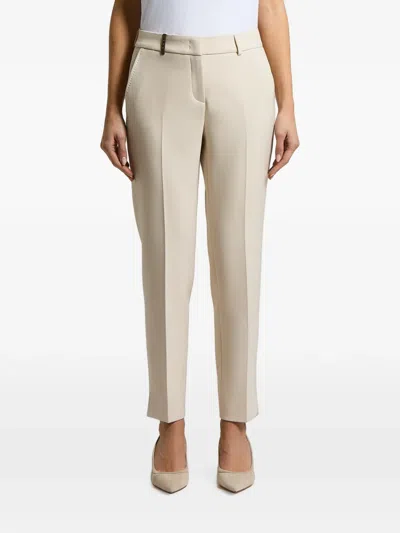 Peserico Pressed-crease Trousers In Neutral