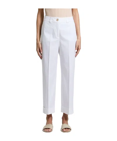 Peserico Pressed-crease Turn-up Trousers In Multi