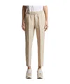 Peserico Prince Of Wales Linen Trousers In Yellow