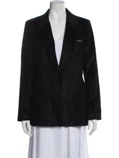 Pre-owned Peserico Printed Blazer In Blue