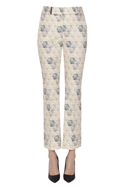 Peserico Printed Chino Trousers In Neutral
