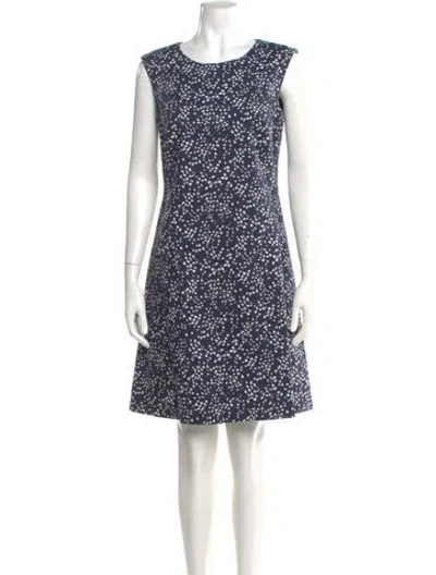 Pre-owned Peserico Printed Knee-length Dress In Blue