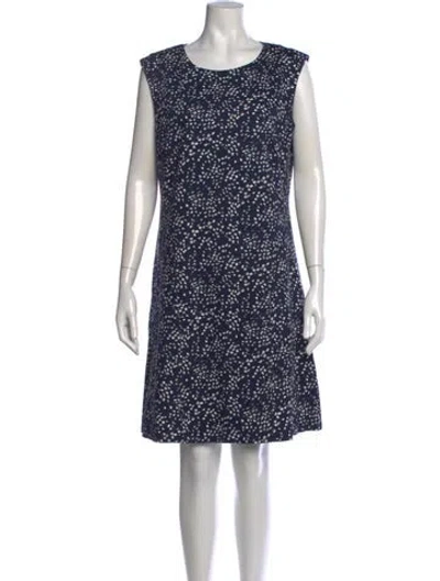 Pre-owned Peserico Printed Knee-length Dress In Blue