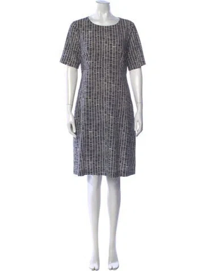 Pre-owned Peserico Printed Knee-length Dress In Blue