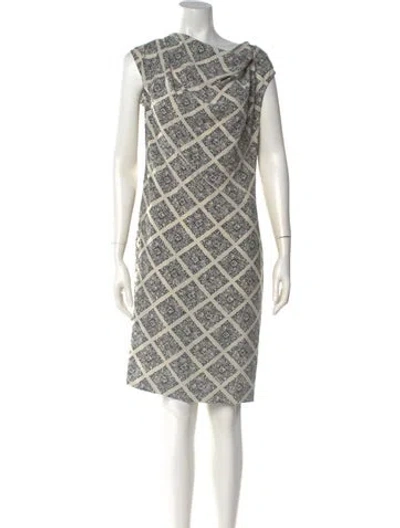 Pre-owned Peserico Printed Knee-length Dress In Multi