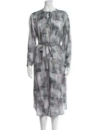 Pre-owned Peserico Printed Midi Length Dress In Blue