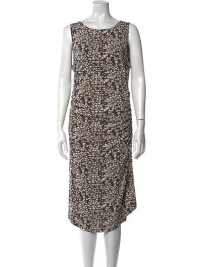 Pre-owned Peserico Printed Midi Length Dress In Multi