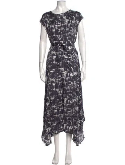 Pre-owned Peserico Printed Midi Length Dress In Multicolor