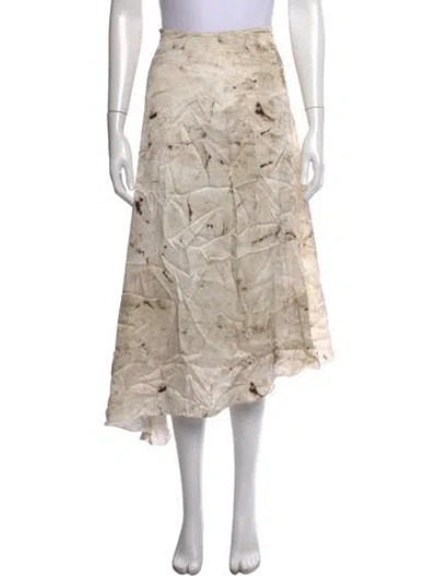 Pre-owned Peserico Printed Midi Length Skirt In Neutrals