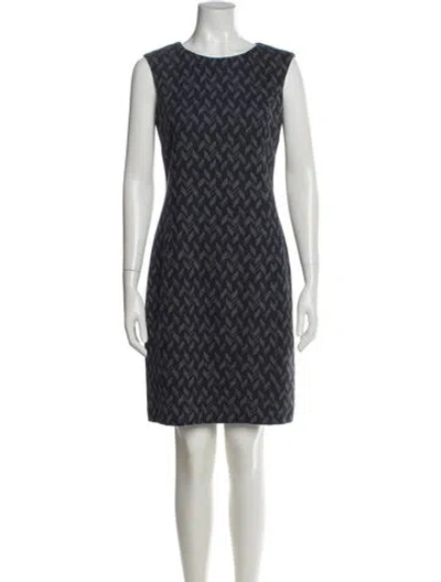 Pre-owned Peserico Printed Mini Dress In Blue