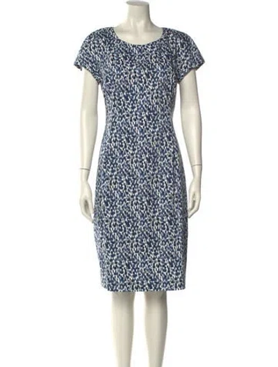 Pre-owned Peserico Printed Mini Dress In Blue