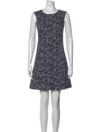 Pre-owned Peserico Printed Mini Dress In Blue