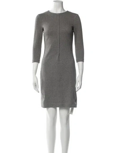 Pre-owned Peserico Printed Mini Dress In Gray