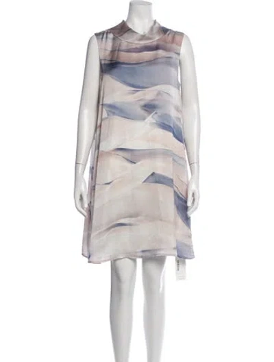 Pre-owned Peserico Printed Mini Dress In Multicolor