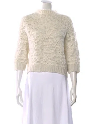 Pre-owned Peserico Printed Mock Neck Sweater In Neutral